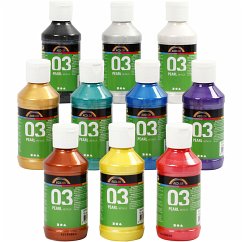 Cover Creativ Company Acrylfarbe Metallic, Metallic, sortierte Farben, 10x120 ml