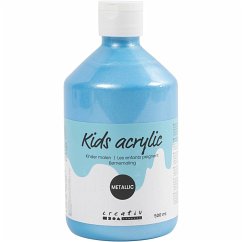 Cover Creativ Company Acrylfarbe Metallic, Metallic, Hellblau, 500 ml/ 1 Fl.