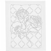 Creativ Company Mal-Leinwand mit Aufdruck, Rosen, T 1,6 cm, Größe 24x30 cm, 360 g, 1 Stk