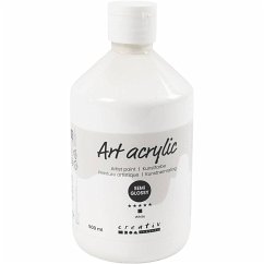 Cover Creativ Company Acrylfarbe, Mattglänzend, Deckend, Weiß, 500 ml/ 1 Fl.