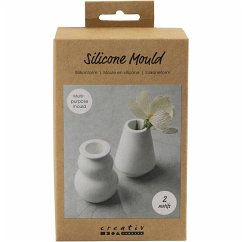 Cover Creativ Company Silikonform, Vase und Kerzenhalter, H 7,5 cm, D 5,5 cm, Matt transparent, 2 Stk