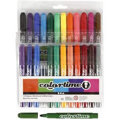 Cover Creativ Company Colortime Marker, Strichstärke 5 mm, sortierte Farben, 24 Stk
