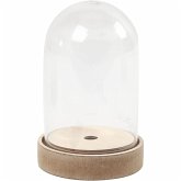 Creativ Company Plastikglas Glocke auf Holzfuß, H 12,5 cm, D 8 cm Creativ Company Plastikglas Glocke auf Holzfuß, H 12,5 cm, D 8 cm
