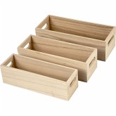Creativ Company Holzkasten, H 6,5-7,5 cm, L 22+23,5+25 cm, B 6,5+7,5+8,5 cm, 3 Stk/ 1 Set Creativ Company Holzkasten, H 6,5-7,5 cm, L 22+23,5+25 cm, B 6,5+7,5+8,5 cm, 3 Stk/ 1 Set