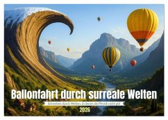 Cover Ballonfahrt durch surreale Welten (Tischkalender 2026 DIN A5 quer), CALVENDO Monatskalender