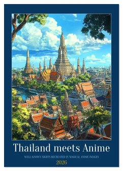 Thailand meets Anime (Wall Calendar 2026 DIN A2 portrait), CALVENDO 12 Month Wall Calendar