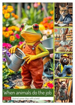 Cover When animals do the job - Animal career days with a twist (Wall Calendar 2026 DIN A2 portrait), CALVENDO 12 Month Wall Calendar