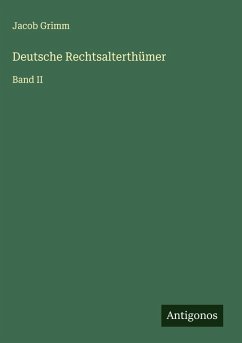 Cover Deutsche Rechtsalterthümer
