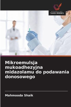 Mikroemulsja mukoadhezyjna midazolamu do podawania donosowego - Shaik, Mahmooda