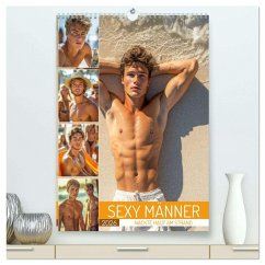 Cover SEXY MÄNNER - Nackte Haut am Strand (hochwertiger Premium Wandkalender 2026 DIN A2 hoch), Kunstdruck in Hochglanz