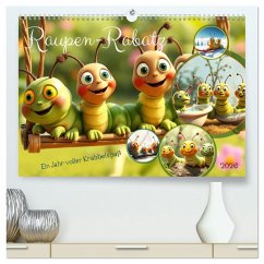 Raupen-Rabatz - Ein Jahr voller Krabbelspaß (hochwertiger Premium Wandkalender 2026 DIN A2 quer), Kunstdruck in Hochglanz