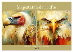 Majestäten der Lüfte. Raubvögel zwischen Himmel und Kunst (Wandkalender 2026 DIN A4 quer), CALVENDO Monatskalender