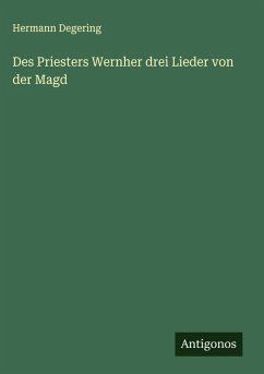 Cover Des Priesters Wernher drei Lieder von der Magd
