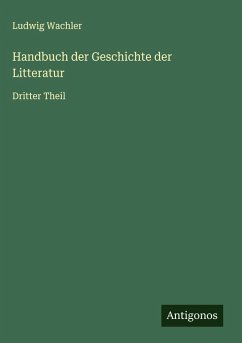 Cover Handbuch der Geschichte der Litteratur