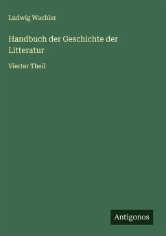 Cover Handbuch der Geschichte der Litteratur