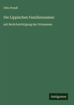 Cover Die Lippischen Familiennamen