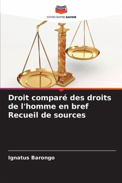 Cover Droit comparé des droits de l'homme en bref Recueil de sources