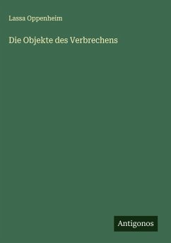 Cover Die Objekte des Verbrechens