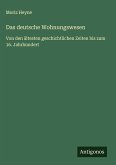 Das deutsche Wohnungswesen