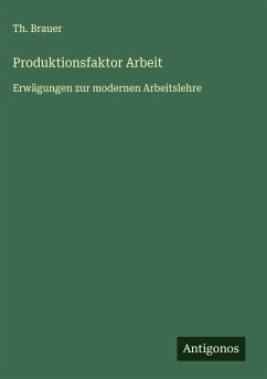 Cover Produktionsfaktor Arbeit