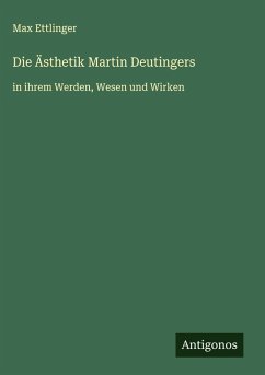 Cover Die Ästhetik Martin Deutingers