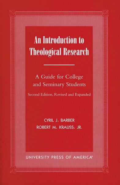 An Introduction To Theological Research (eBook, PDF)