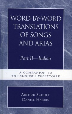 Cover Word-by-Word Translations of Songs and Arias, Part II (eBook, PDF)