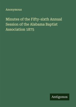 Cover Minutes of the Fifty-sixth Annual Session of the Alabama Baptist Association 1875