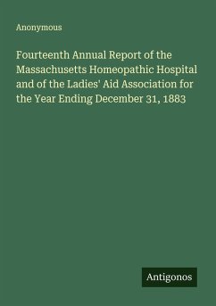 Cover Fourteenth Annual Report of the Massachusetts Homeopathic Hospital and of the Ladies' Aid Association for the Year Ending December 31, 1883