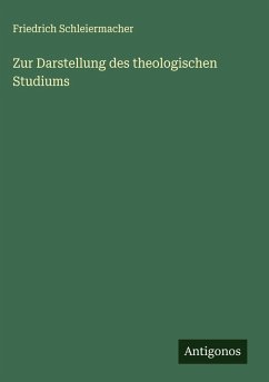 Cover Zur Darstellung des theologischen Studiums