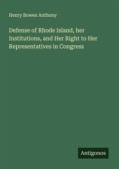 Cover Defense of Rhode Island, her Institutions, and Her Right to Her Representatives in Congress