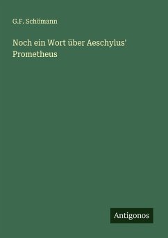 Cover Noch ein Wort über Aeschylus' Prometheus