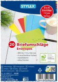 Stylex Briefumschläge, DIN C6, nassklebend, farbig, 20 Stück Stylex Briefumschläge, DIN C6, nassklebend, farbig, 20 Stück