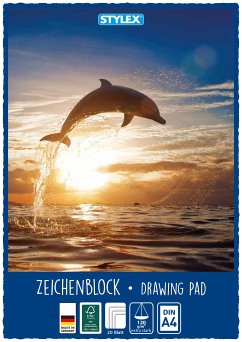 Cover Stylex Zeichenblock, DIN A4, 120 g/m², 20 Blatt