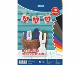Stylex Bastelfilz, 20 x 30 cm, 10 Bögen in 10 Farben