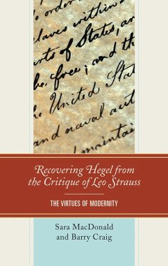 Cover Recovering Hegel from the Critique of Leo Strauss (eBook, PDF)