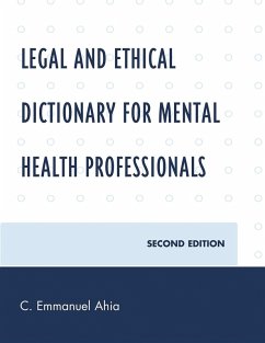 Cover Legal and Ethical Dictionary for Mental Health Professionals (eBook, PDF)