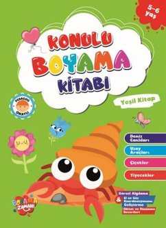 Cover Konulu Boyama Kitabi - Yesil Kitap 5-6 Yas