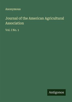 Journal of the American Agricultural Association Cover Journal of the American Agricultural Association