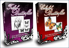 Cover SCHMETTERLINGS TATTOO DESIGNS FÜR FRAUEN. Farbige Schmetterlinge und Tribal Schmetterlinge. (eBook, ePUB)