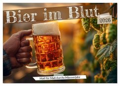 Cover Bier im Blut - Maß für Maß durchs Männerjahr (Wandkalender 2026 DIN A4 quer), CALVENDO Monatskalender