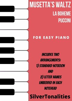 Cover Musetta's Waltz La Boheme Easy Piano Sheet Music Combo (fixed-layout eBook, ePUB)