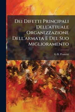 Cover Dei Difetti Principali Dell'attuale Organizzazione Dell'armata E Del Suo Miglioramento