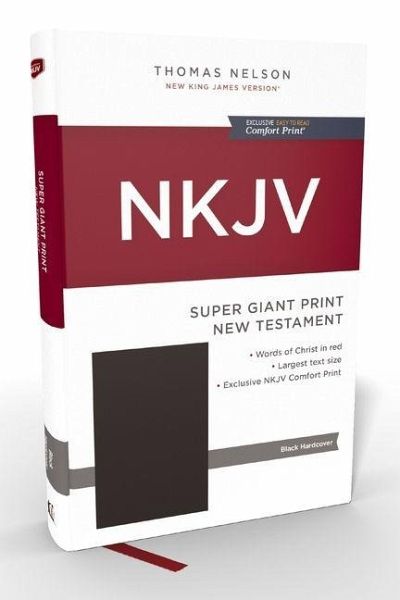 NKJV Super Giant Print New Testament, Hardcover, Red Letter, Comfort Print NKJV Super Giant Print New Testament, Hardcover, Red Letter, Comfort Print