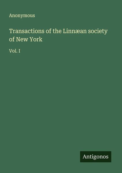 Transactions of the Linnæan society of New York Transactions of the Linnæan society of New York