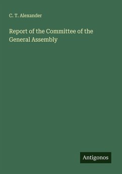 Cover Report of the Committee of the General Assembly
