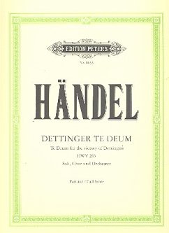 Cover Dettinger Te Deum HWV283 für Soli, Chor und Orchester Partitur