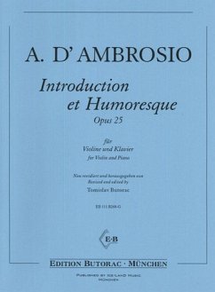 Cover d`Ambrosio, Alfredo Introduction et Humoresque op 25 Violine und Klavier