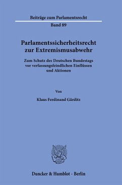 Cover Parlamentssicherheitsrecht zur Extremismusabwehr