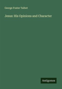 Cover Jesus: His Opinions and Character